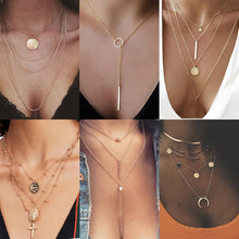Load image into Gallery viewer, Multilayer Crystal Pendant Choker