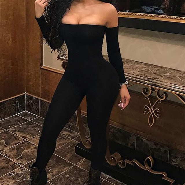 Sexy Long Sleeve Off Shoulder Romper